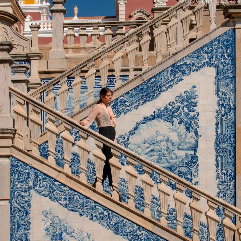 Palace of Estoi-s Azulejo Staircase
