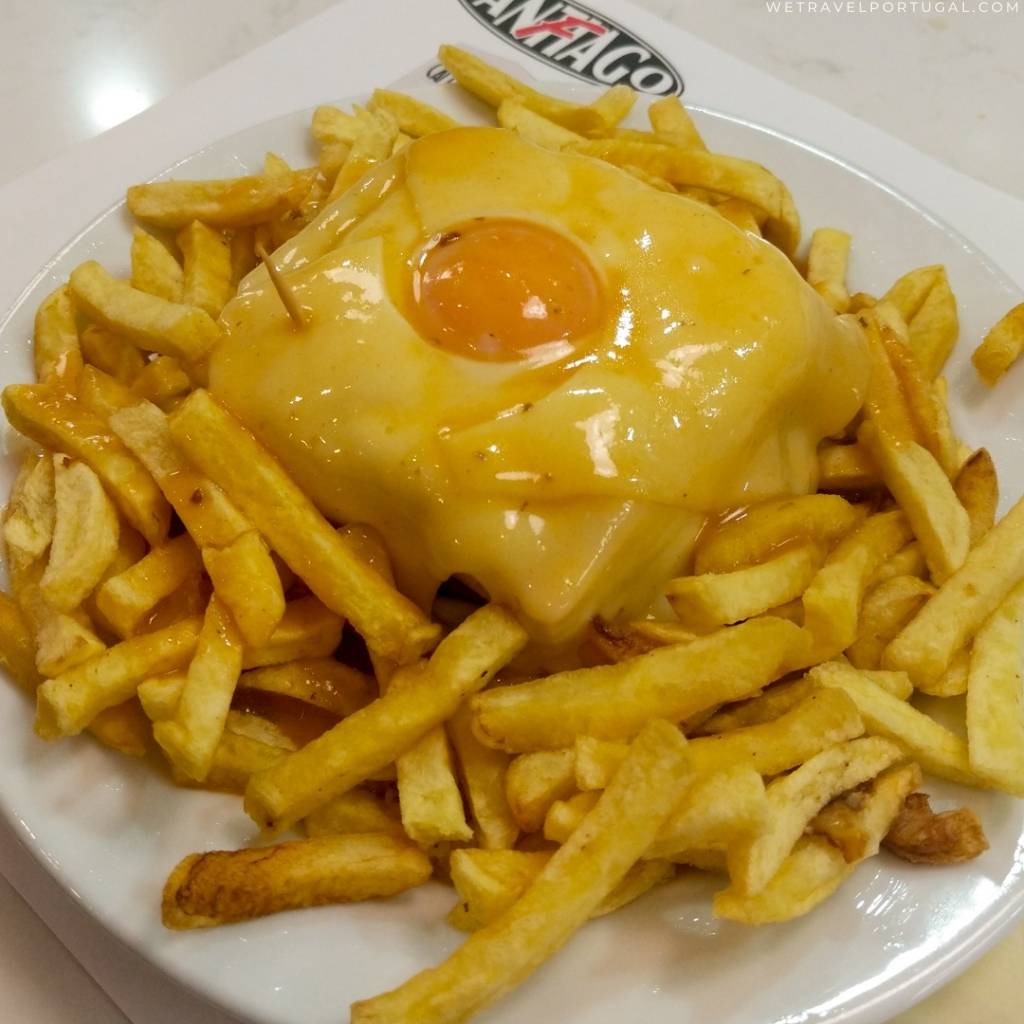 francesinha in a shop in porto