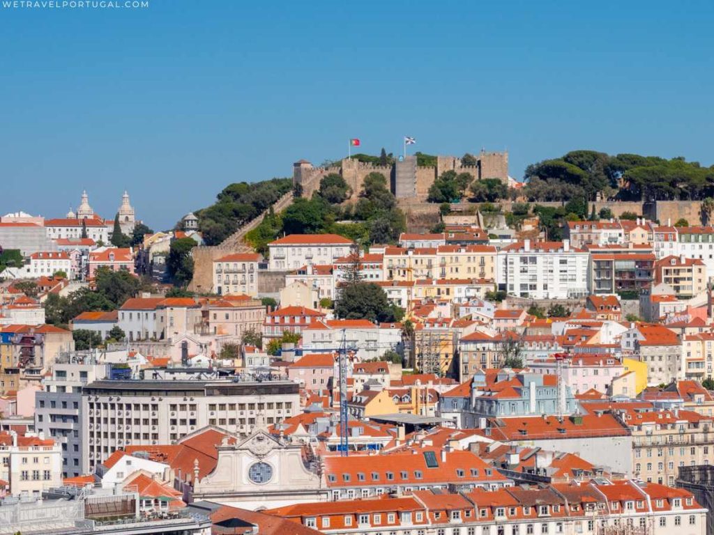 View Of Lisbon's Skyline and Castle