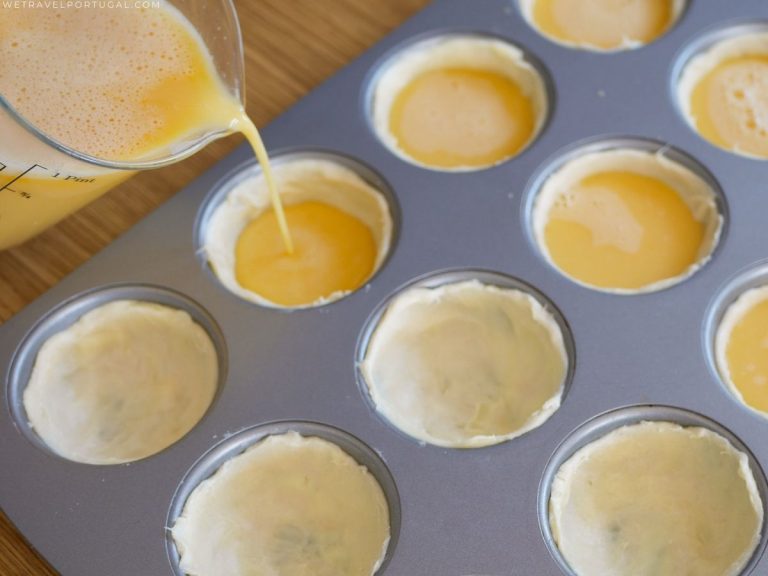 pasteis-de-nata-step16 adding the custard to the dough