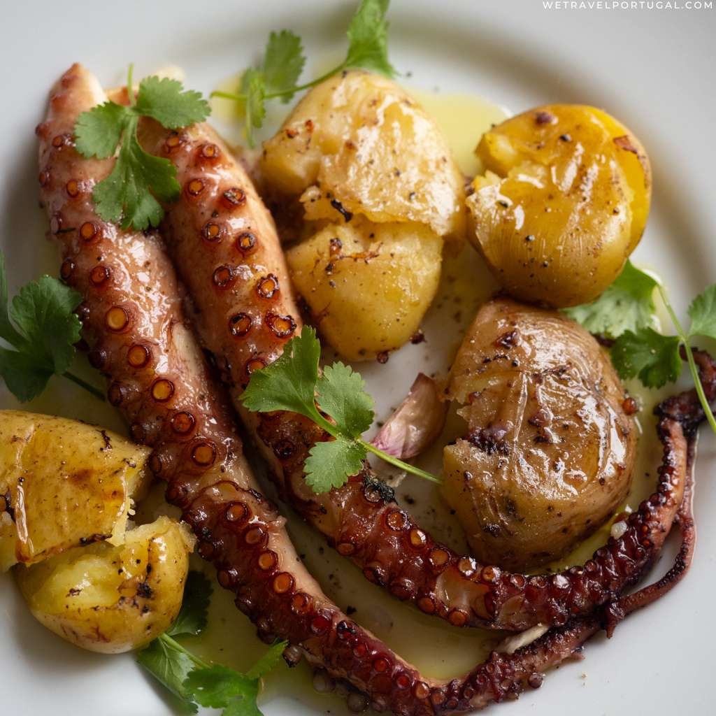 Smashed Potatoes with Octopus